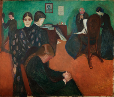 Death in the Sickroom, 1895 by Edvard Munch