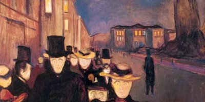 Evening on Karl Johan Street, 1892 by Edvard Munch