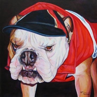 Bulldog Ramsay Painting by artist Kate Green