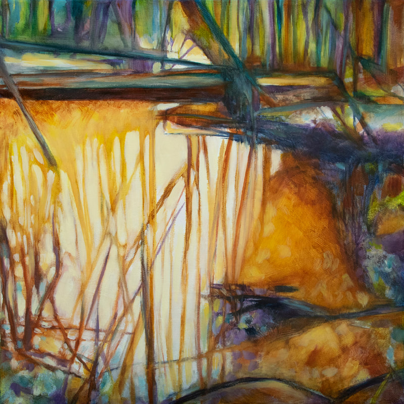 Forest of Copper and Gold; Oil on Canvas; 12" x 12"; $295